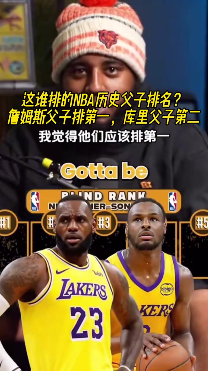 你同意嗎?美媒排父子組合實力:詹姆斯父子第一,庫里父子第二?