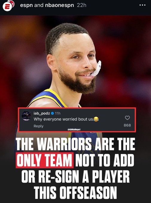 ESPN驚訝勇士至今沒動靜 波杰回應:為啥大家都這么擔心我們??
