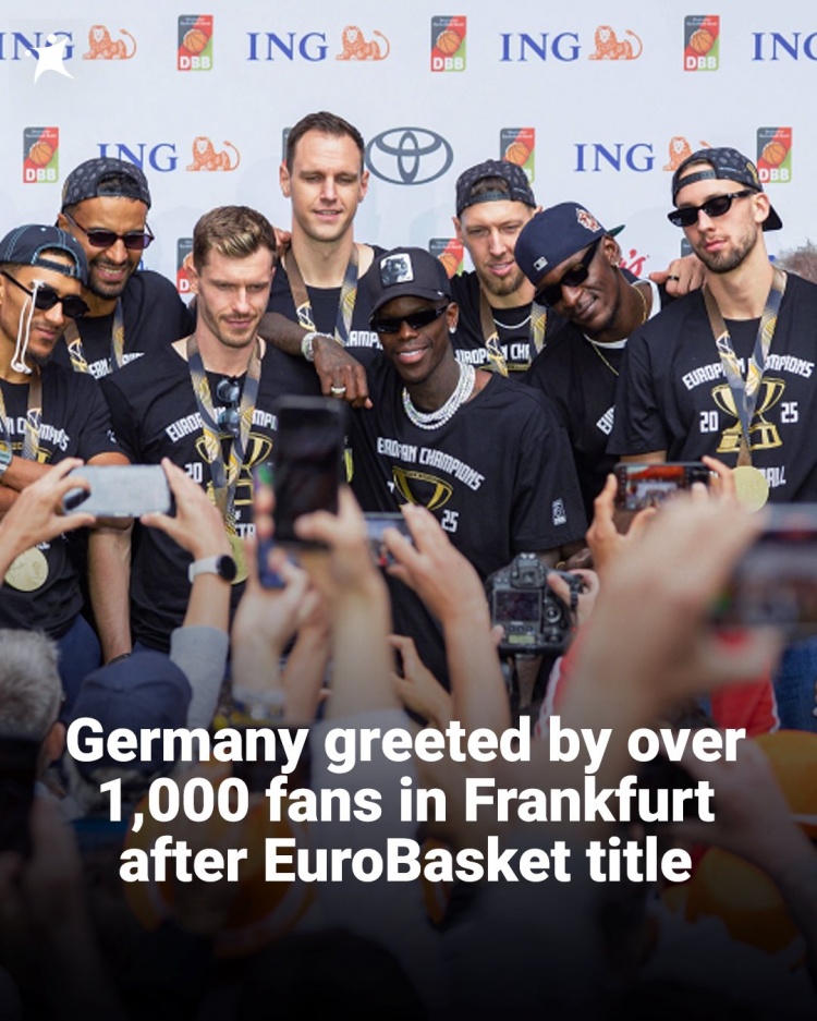 德國男籃回到法蘭克福 受到超過1000名球迷熱烈歡迎