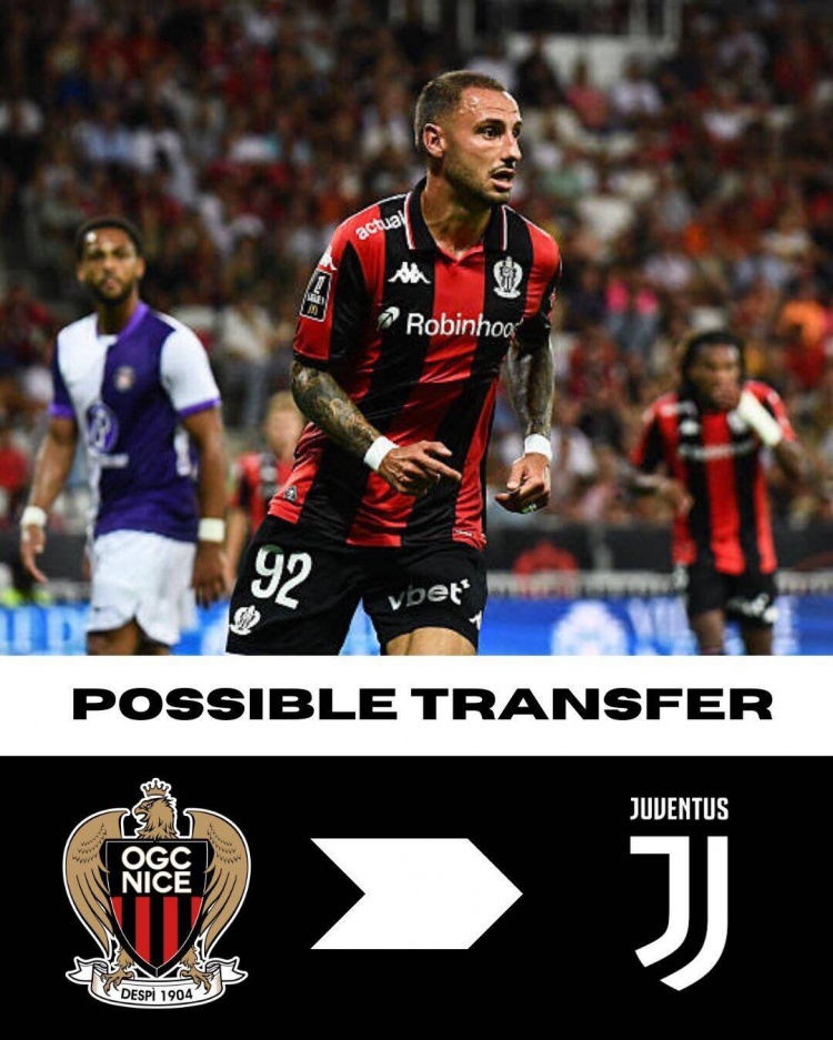 意媒：尤文可能冬窗再次嘗試簽尼斯右后衛克勞斯，他合同明夏到期